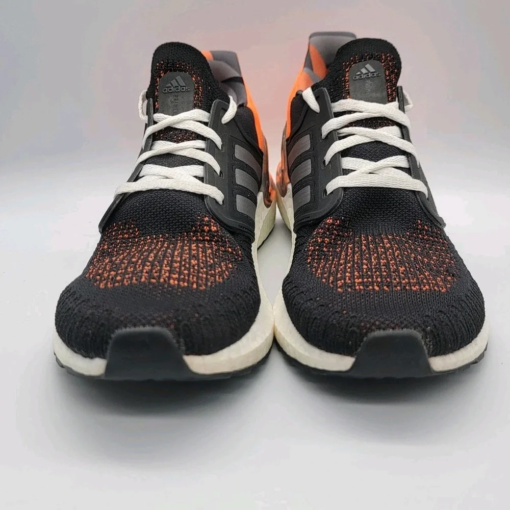 Size 8.5 - Adidas UltraBoost 20 Black Signal Orange Camo